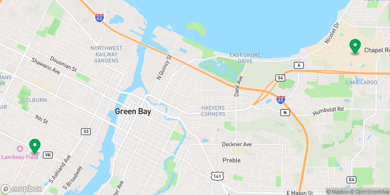Static venue map preview for Green Bay Classic